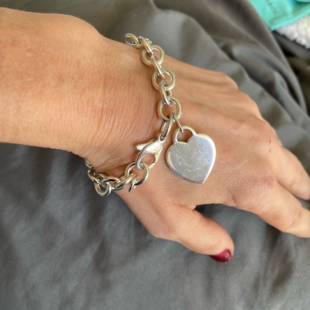 Tiffany Sterling Silver Heart Bracelet